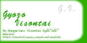 gyozo visontai business card